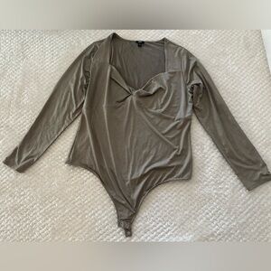 Express Gold Shimmer Bodysuit Size XL